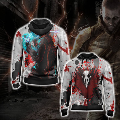 Infamous: Bad Karma Unisex 3D T-shirt Zip Hoodie