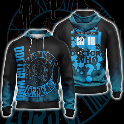 Doctor Who (TV show) Lord Of Time Unisex 3D T-shirt Zip Hoodie