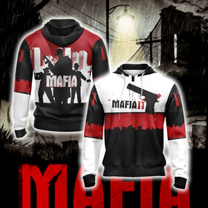 Mafia 2 Unisex 3D T-shirt Zip Hoodie XS 