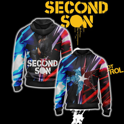 Infamous: Second Son Unisex 3D T-shirt Zip Hoodie