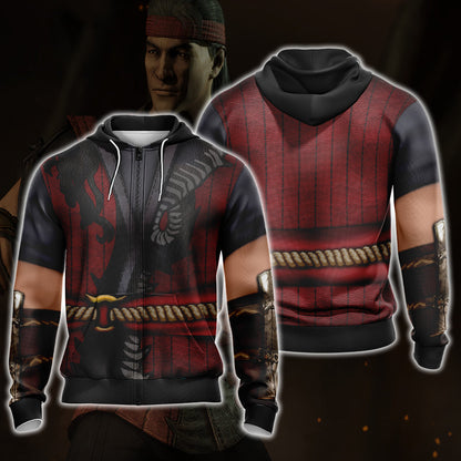 Mortal Kombat Liu Kang Cosplay Unisex 3D T-shirt Zip Hoodie Zip Hoodie