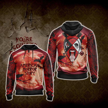 American Horror Story Unisex 3D T-shirt Zip Hoodie