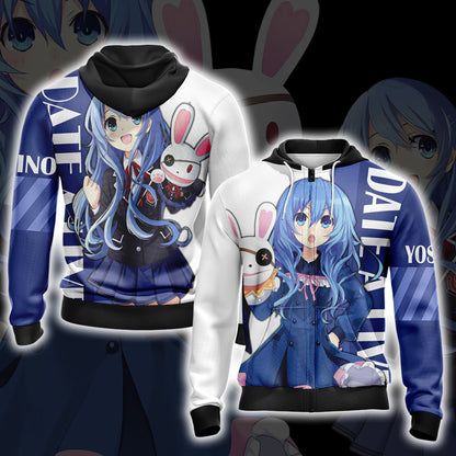 Date A Live - Yoshino Unisex 3D T-shirt Zip Hoodie