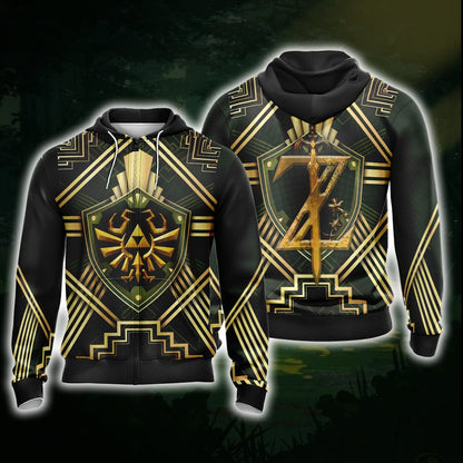 The Legend Of Zelda Unisex 3D T-shirt Zip Hoodie