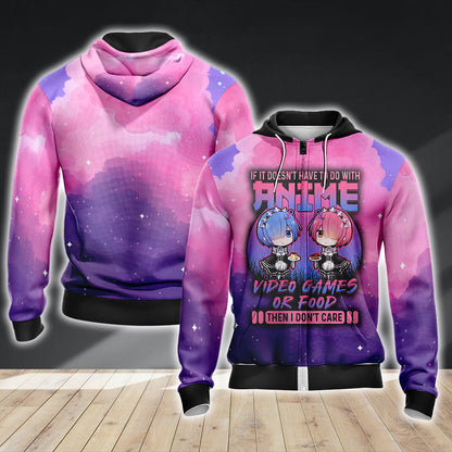 If it doesn't have to do with anime, video games, or food Unisex 3D T-shirt Zip Hoodie