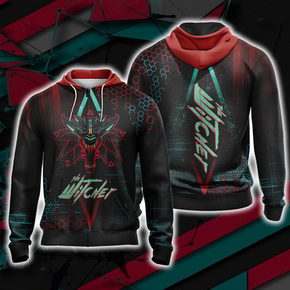 The Witcher New Version Unisex 3D T-shirt Zip Hoodie