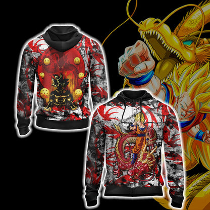 Dragon Ball - Goku New Unisex 3D T-shirt Zip Hoodie