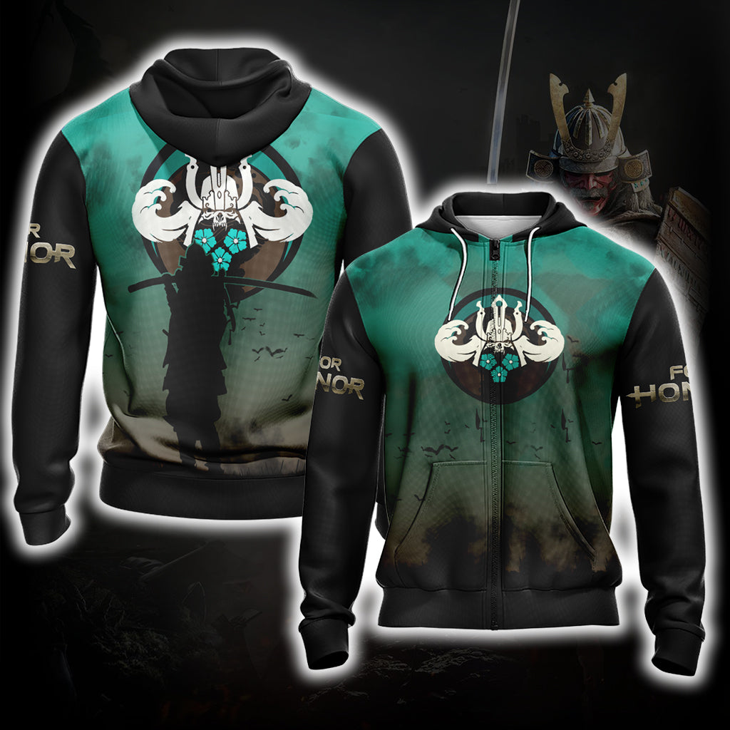 For Honor - Samurai New Look Unisex 3D T-shirt Zip Hoodie
