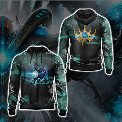 Starcraft - Protoss Unisex 3D T-shirt Zip Hoodie