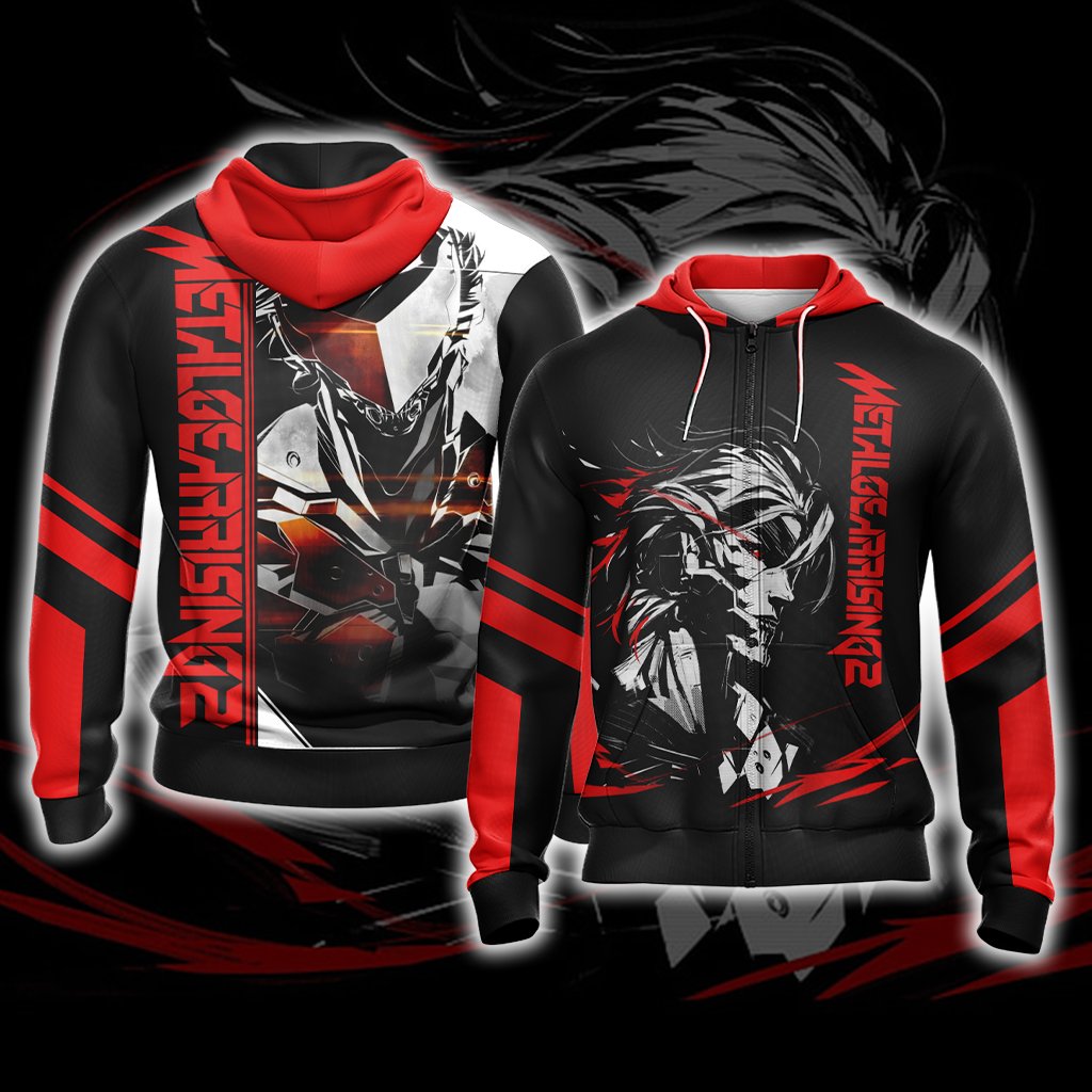 Metal Gear Rising Revengeance Unisex 3D T-shirt Zip Hoodie