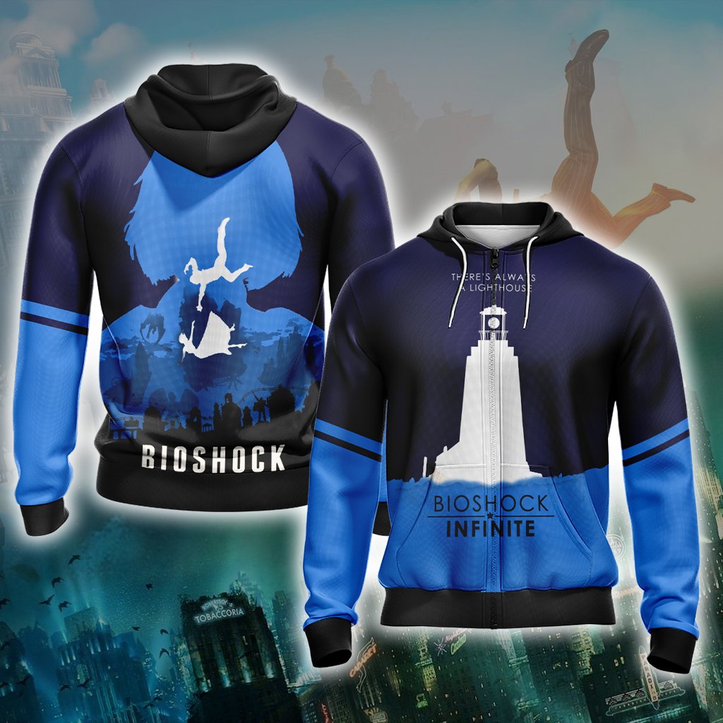 BioShock Infinite There's Always A Lighthouse New Unisex 3D T-shirt Zip Hoodie