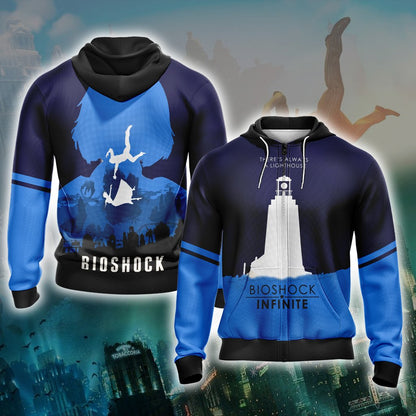 BioShock Infinite There's Always A Lighthouse New Unisex 3D T-shirt Zip Hoodie
