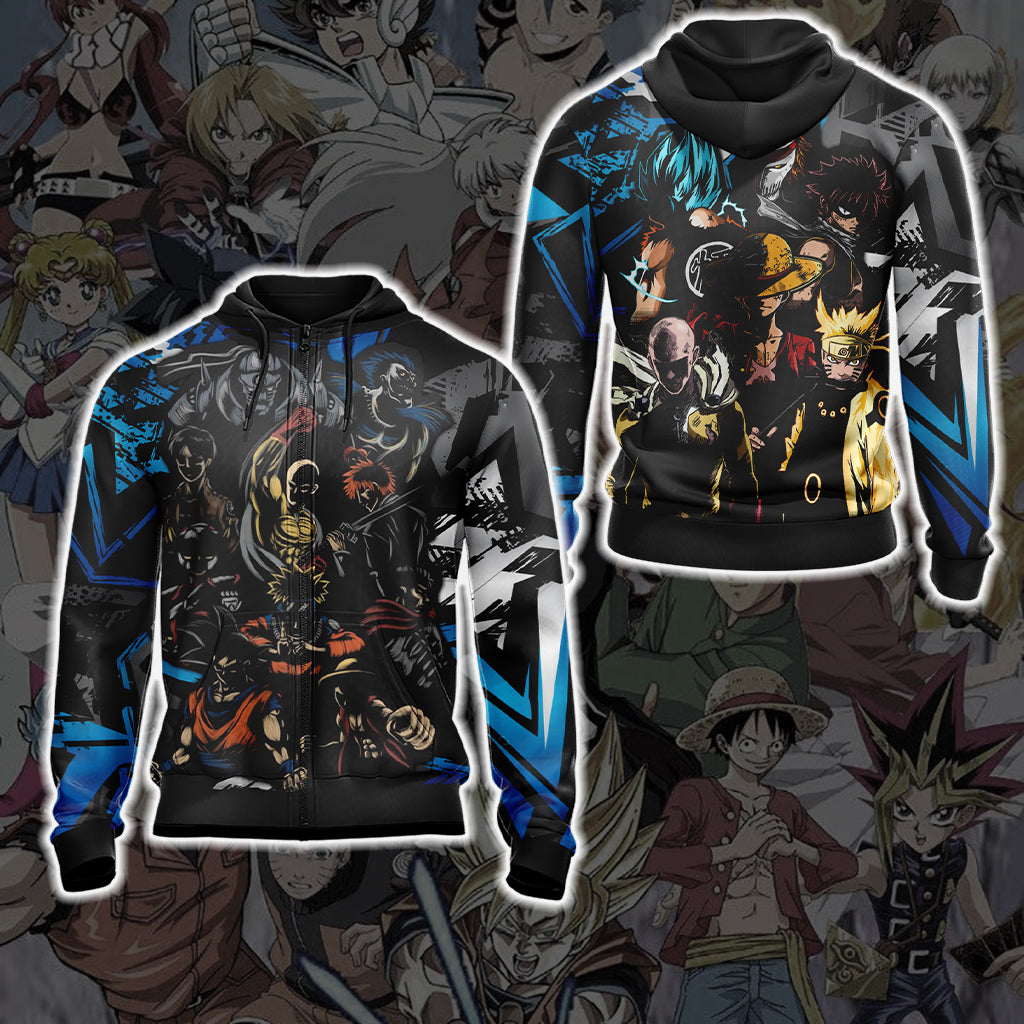Heroes crossover Unisex 3D T-shirt Zip Hoodie
