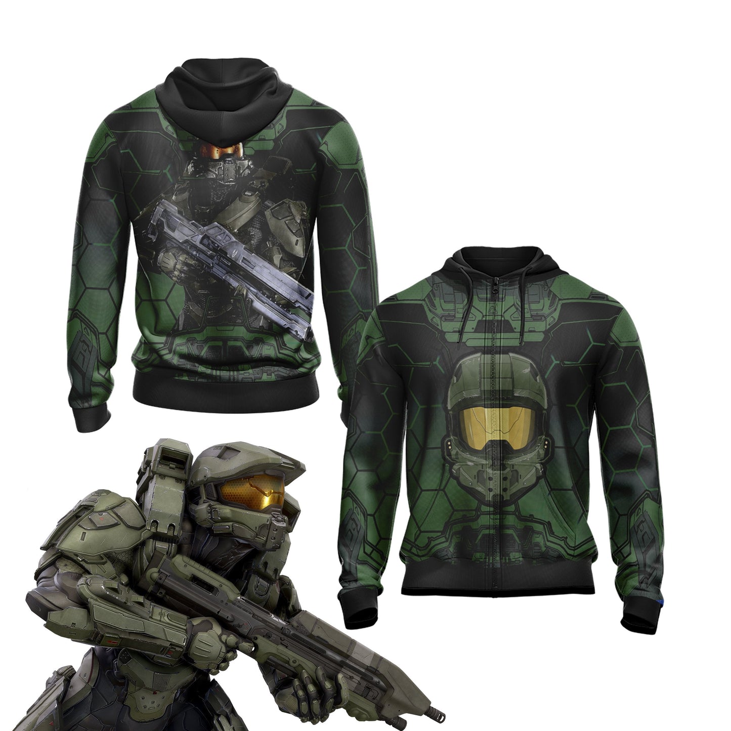 Halo 5 Master Chief HUD Helmet Unisex 3D T-shirt