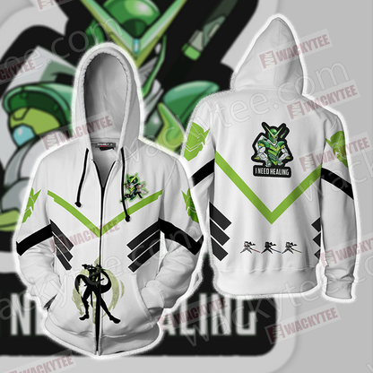 Overwatch - Genji Symbol Unisex 3D T-shirt Zip Hoodie
