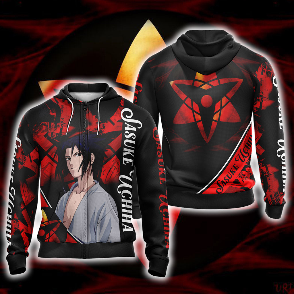 Naruto - Sasuke Uchiha New Style Unisex 3D T-shirt Zip Hoodie