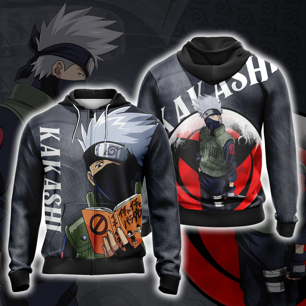 Naruto - Kakashi New Look Unisex 3D T-shirt Zip Hoodie