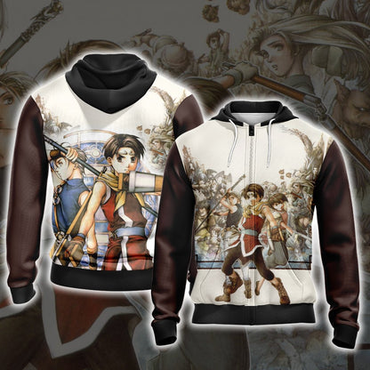 Suikoden Unisex 3D T-shirt Zip Hoodie