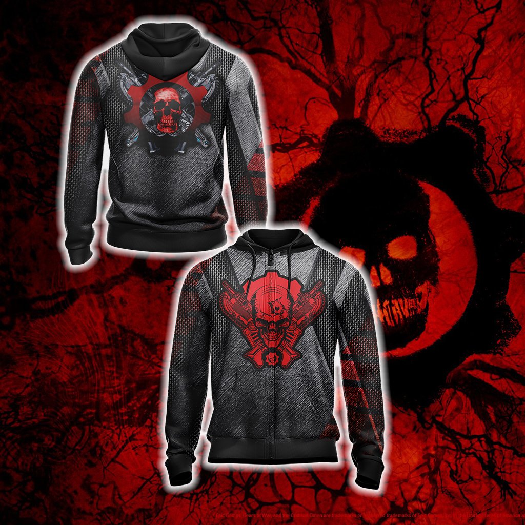 Gears Of War New Version Unisex 3D T-shirt Zip Hoodie