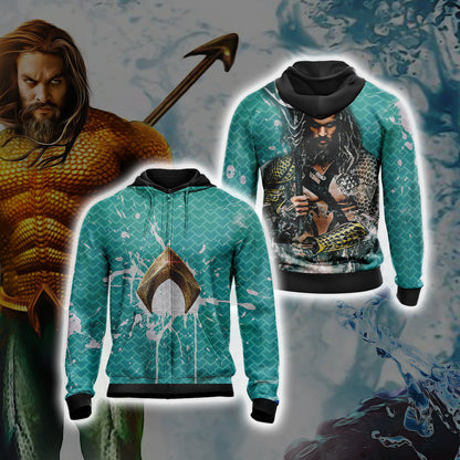 Aquaman New Version Unisex 3D T-shirt Zip Hoodie