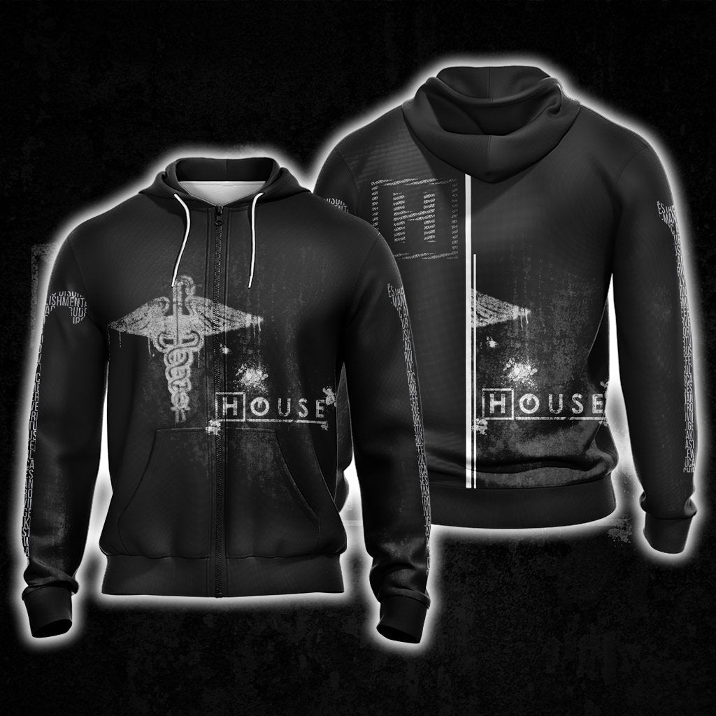 House TV Show Unisex 3D T-shirt Zip Hoodie