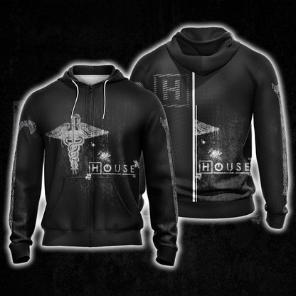 House TV Show Unisex 3D T-shirt Zip Hoodie