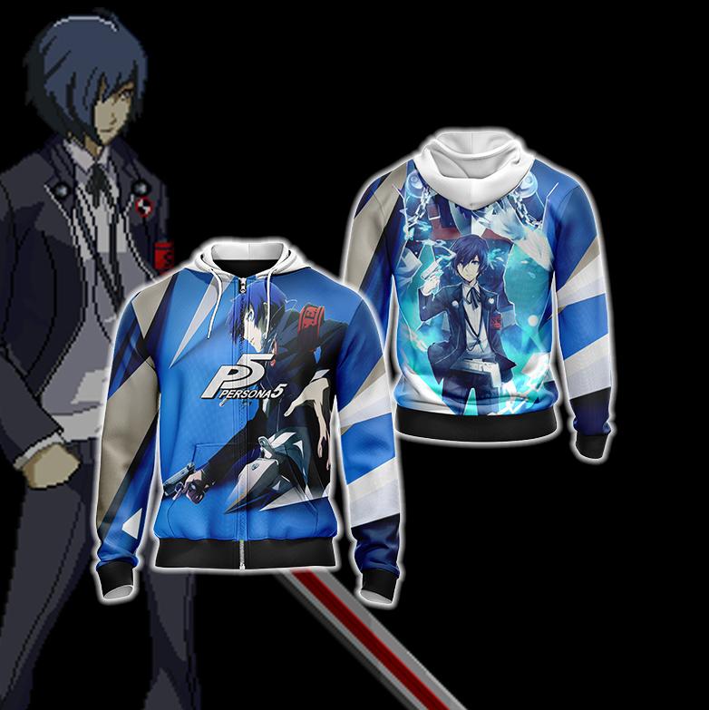Persona 3 - Makoto Yuuki Unisex 3D T-shirt Zip Hoodie