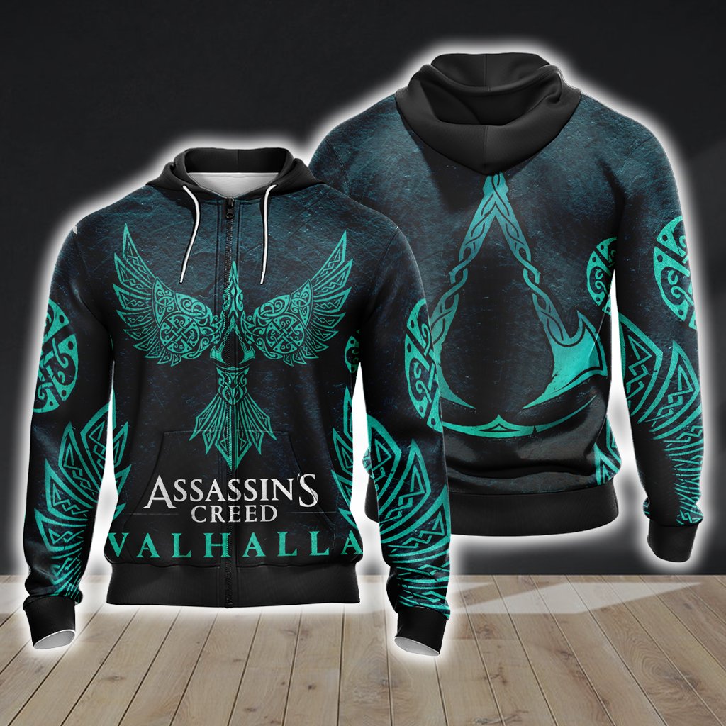 Assassin's Creed Valhalla Unisex 3D T-shirt Zip Hoodie Pullover Hoodie Hoodie