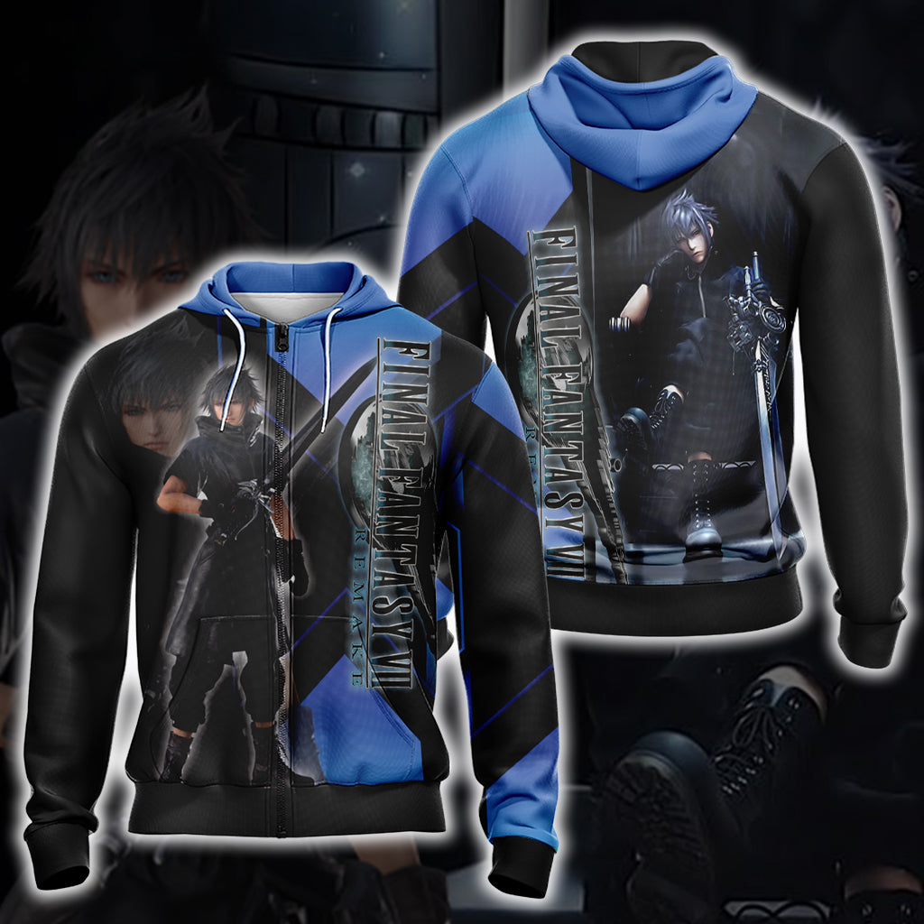 Final Fantasy New Version Unisex 3D T-shirt Zip Hoodie