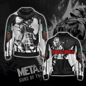 Metal Gear Solid New Look Unisex 3D T-shirt Zip Hoodie XS 