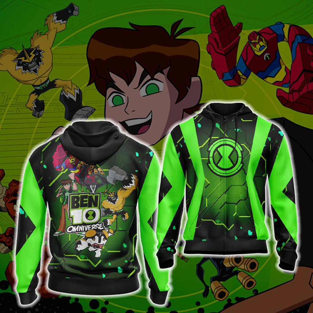Ben 10 - Omniverse Unisex 3D T-shirt Zip Hoodie
