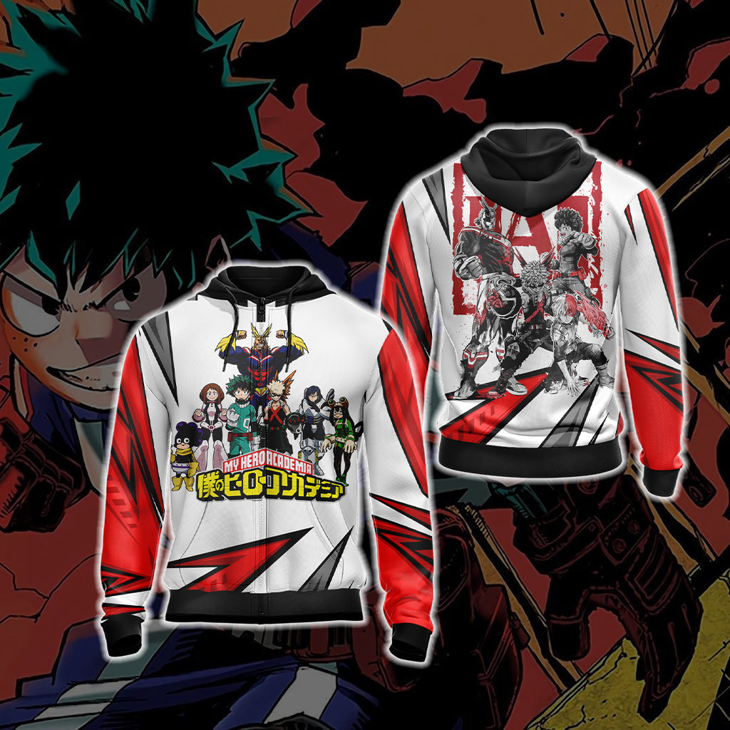 My Hero Academia Unisex 3D T-shirt Zip Hoodie XS 