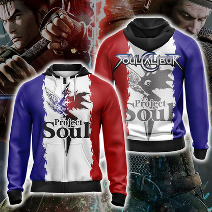 Soul Calibur - Project Soul Unisex 3D T-shirt Zip Hoodie