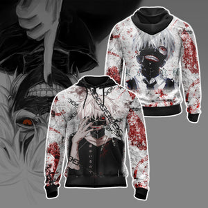 Tokyo Ghoul New Look Unisex 3D T-shirt Zip Hoodie XS 