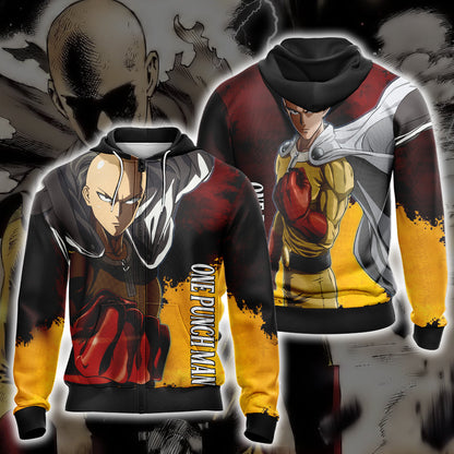 One Punch Man New Look Unisex 3D T-shirt Zip Hoodie