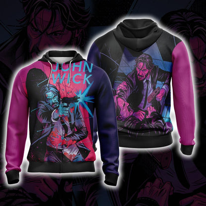 John Wick New Version Unisex 3D T-shirt Zip Hoodie