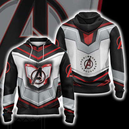 Marvel Avengers Unisex 3D T-shirt Zip Hoodie