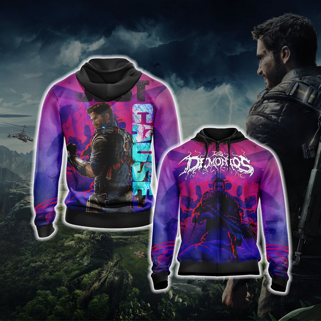 Just Cause 4 - Los Demonios Unisex 3D T-shirt Zip Hoodie