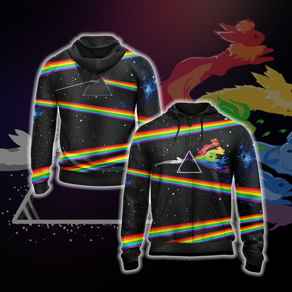 Pink Floyd - The dark side of the moon album cover Unisex 3D T-shirt Zip Hoodie