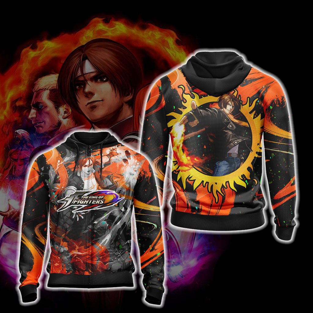 The King of Fighters - Kyo Kusanagi Unisex 3D T-shirt Zip Hoodie
