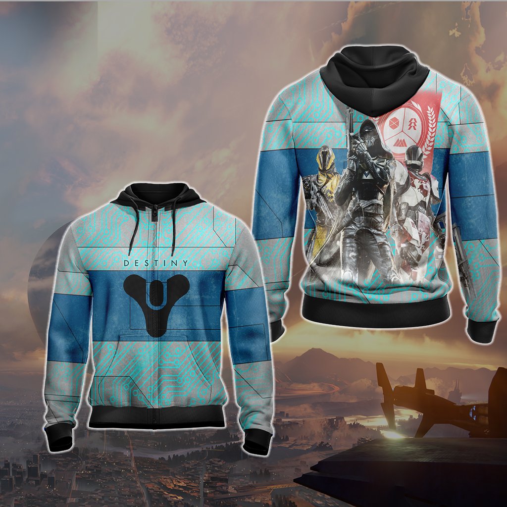 Destiny 2 New Version Unisex 3D T-shirt Zip Hoodie