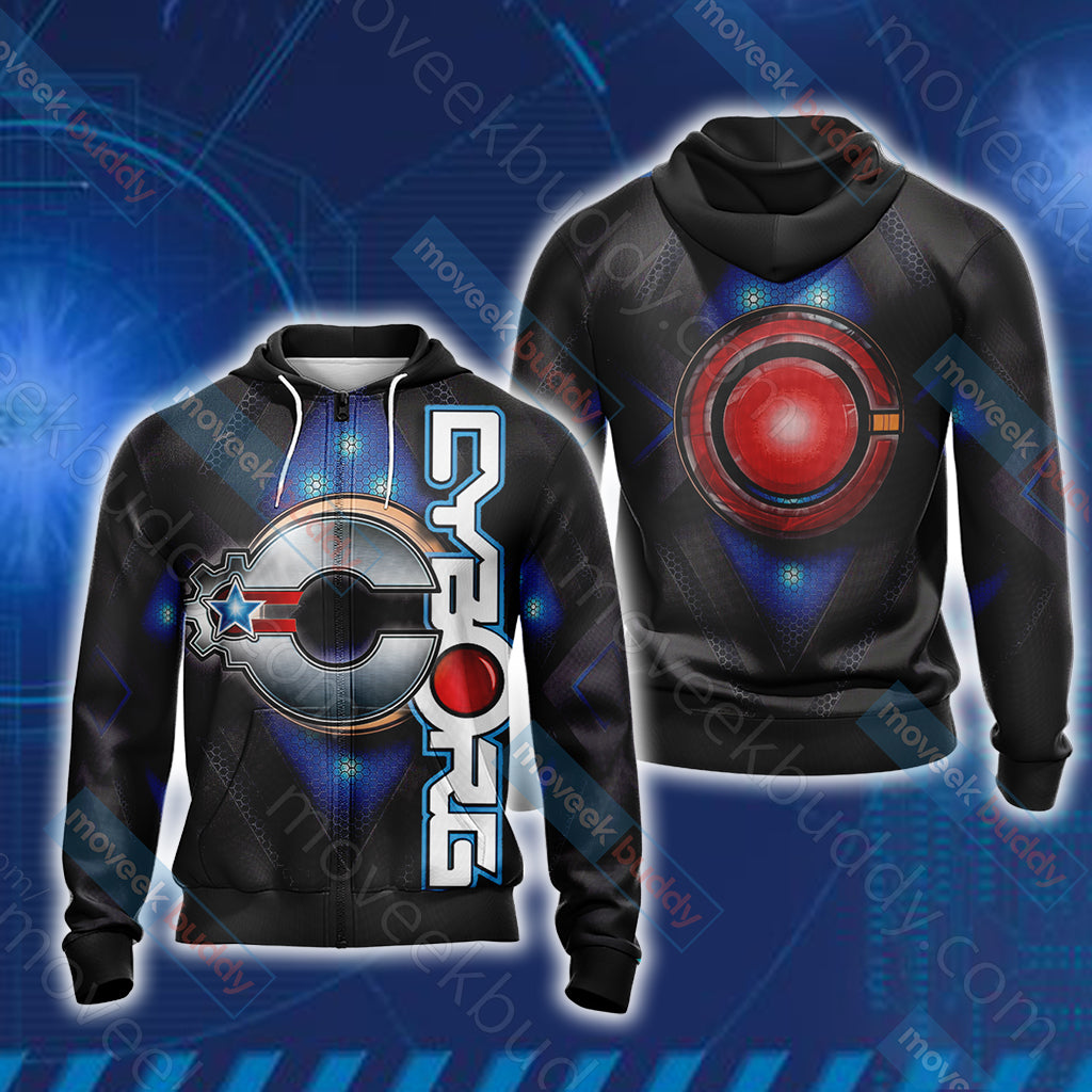 Cyborg Unisex 3D T-shirt Zip Hoodie