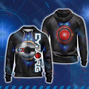 Cyborg Unisex 3D T-shirt Zip Hoodie XS 