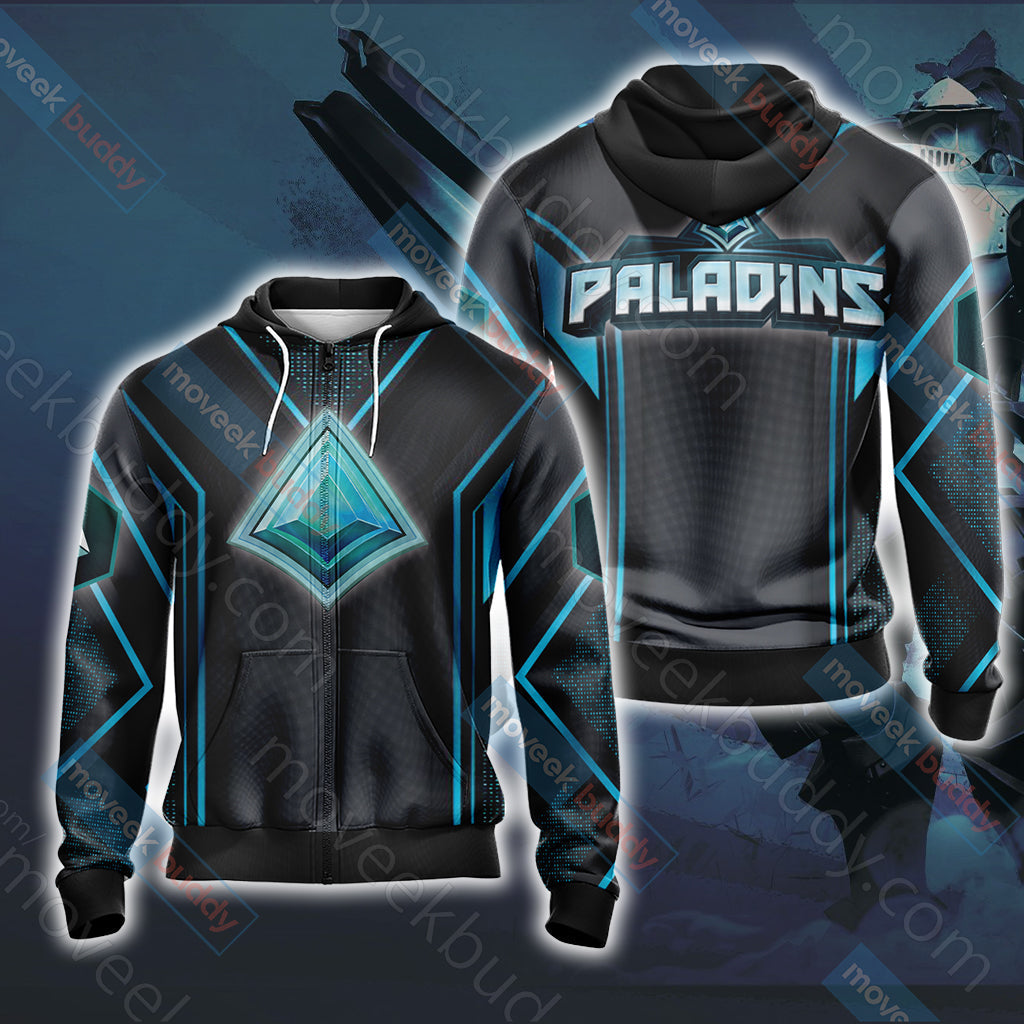 Paladins Unisex 3D T-shirt Zip Hoodie XS 