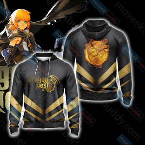 Dragon Nest Unisex 3D T-shirt Zip Hoodie XS 