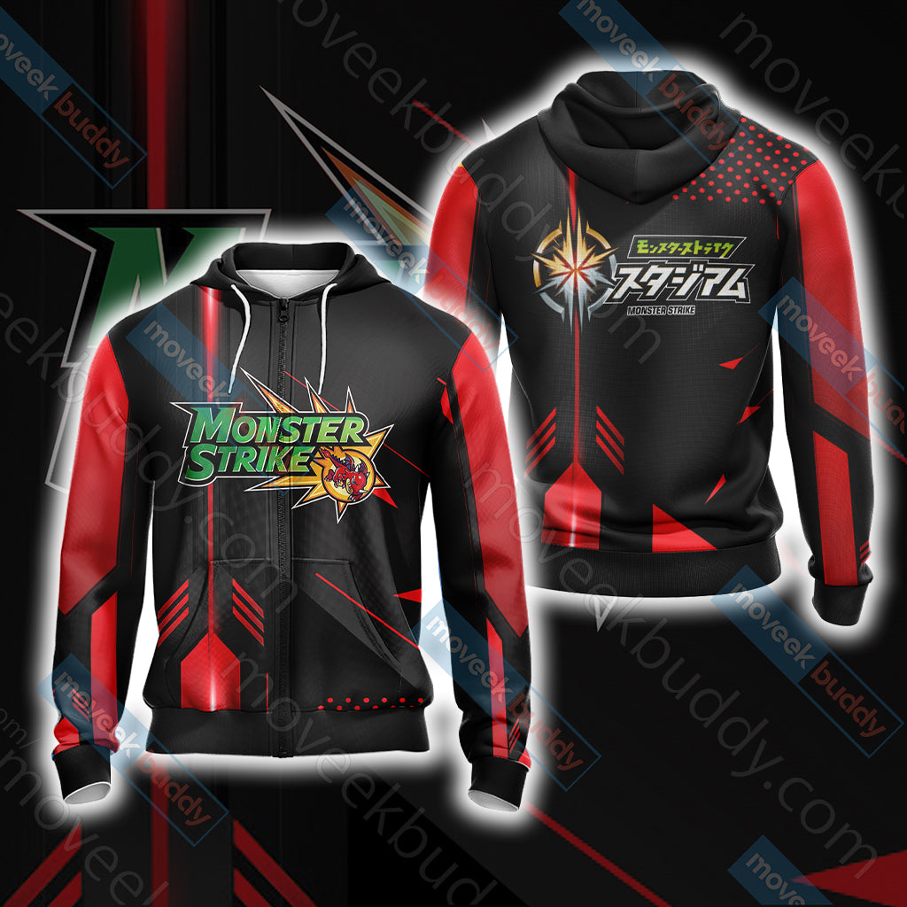 Monster Strike Unisex 3D T-shirt Zip Hoodie