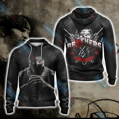 Gears Of War - Brother To The End Unisex 3D T-shirt Zip Hoodie