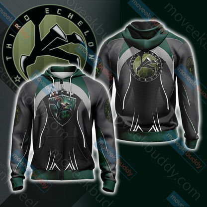 Tom Clancy's Splinter Cell: Conviction - Third Echelon Unisex 3D T-shirt Zip Hoodie XS 