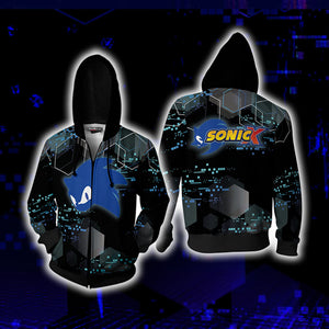 Sonic Unisex 3D T-shirt Zip Hoodie XS 