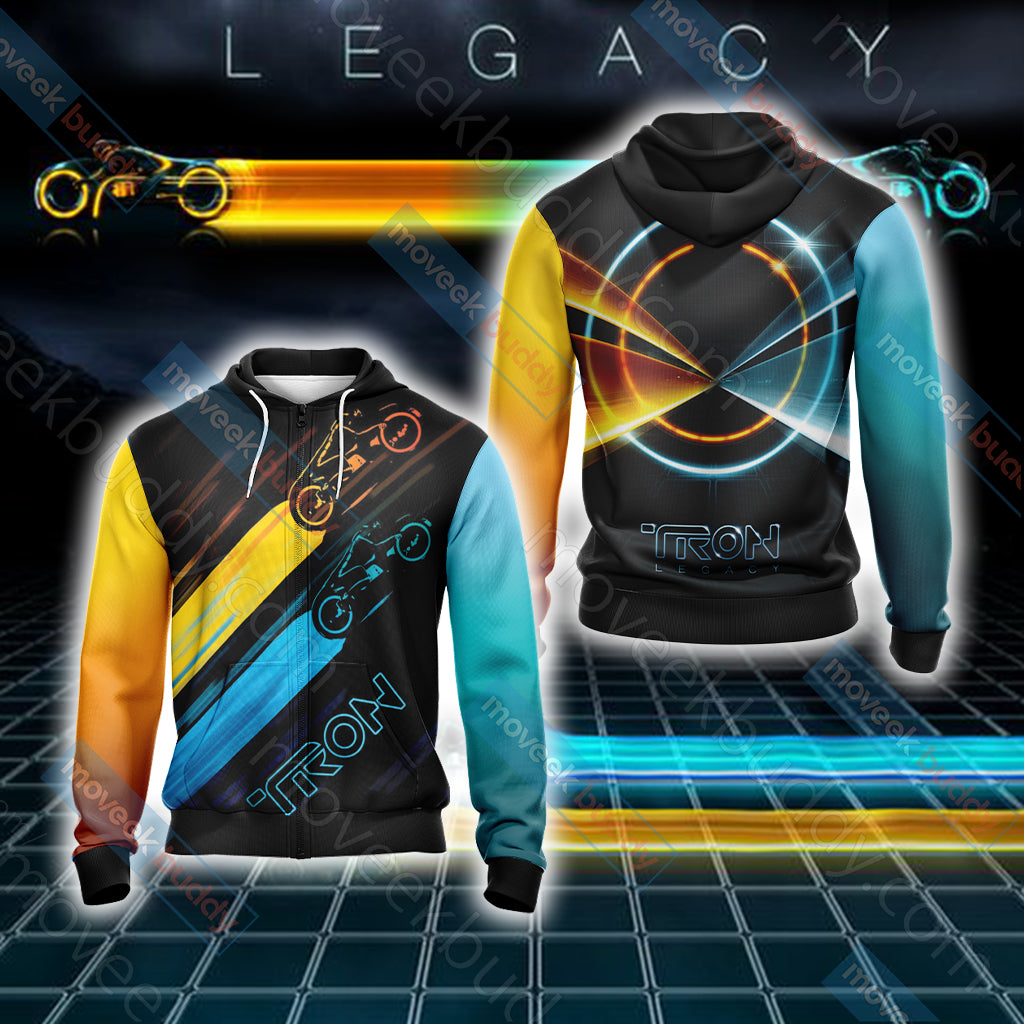 Tron Legacy Unisex 3D T-shirt Zip Hoodie